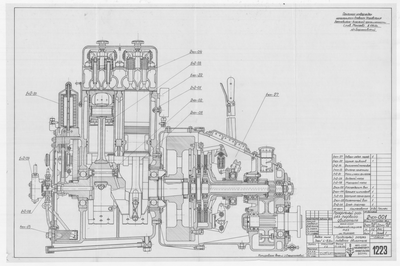Thumbnail for 1223_Дори_8,8м_СудовойДвигатель_ПродольныйРазрез_1950
