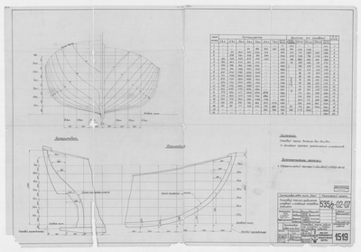 Thumbnail for 1519_Дори_Промысловая_ПлазовыйКорпус_ОрдинатыШтавней_ТаблицаПлазовыхОрдинат_1951