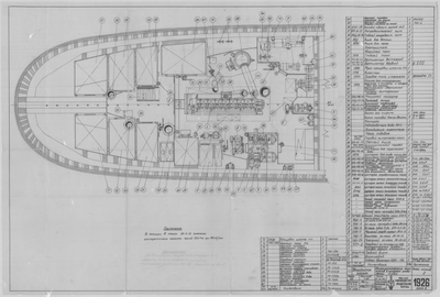 Thumbnail for 1926_1_ЗверобойнаяШхуна_Моторное отделение_ОбщееРасположениеМеханизмов_План_1952.pdf