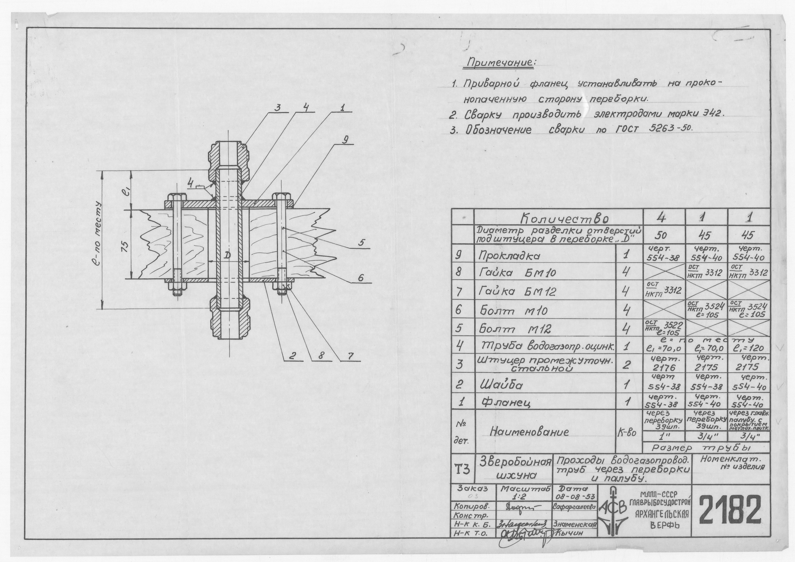 2182_ЗверобойнаяШхуна_ПроходыВодогазопроводныхТрубЧерезПереборкиИПалубу_1953