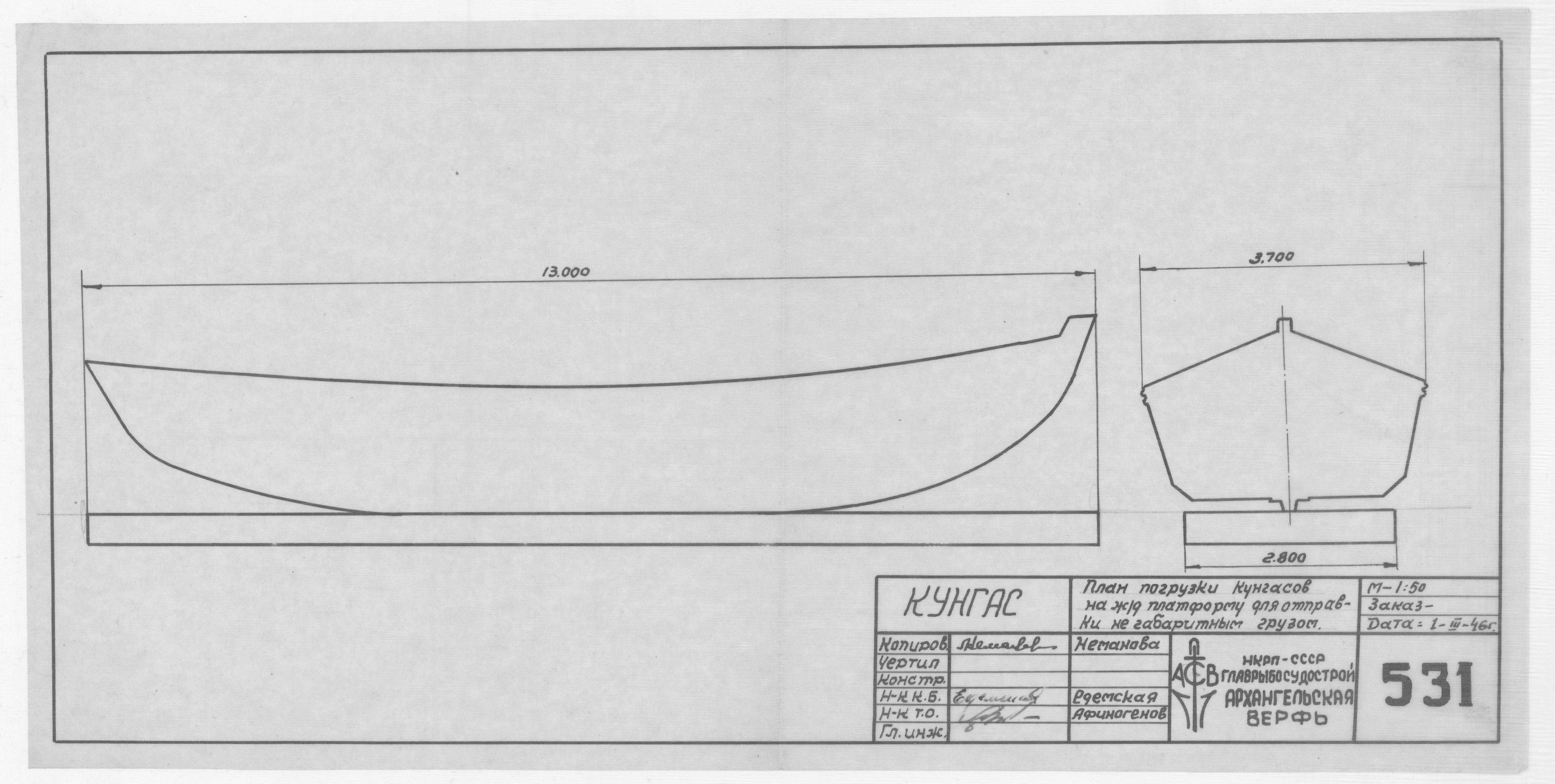 531_КУНГАС_ПланПогрузкиКунгасовНаПлатформу_1946