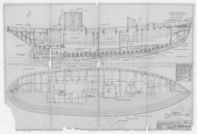 Thumbnail for 618А_МотоБотДляМурмана_КонструктивныйЧертежКорпуса_1948
