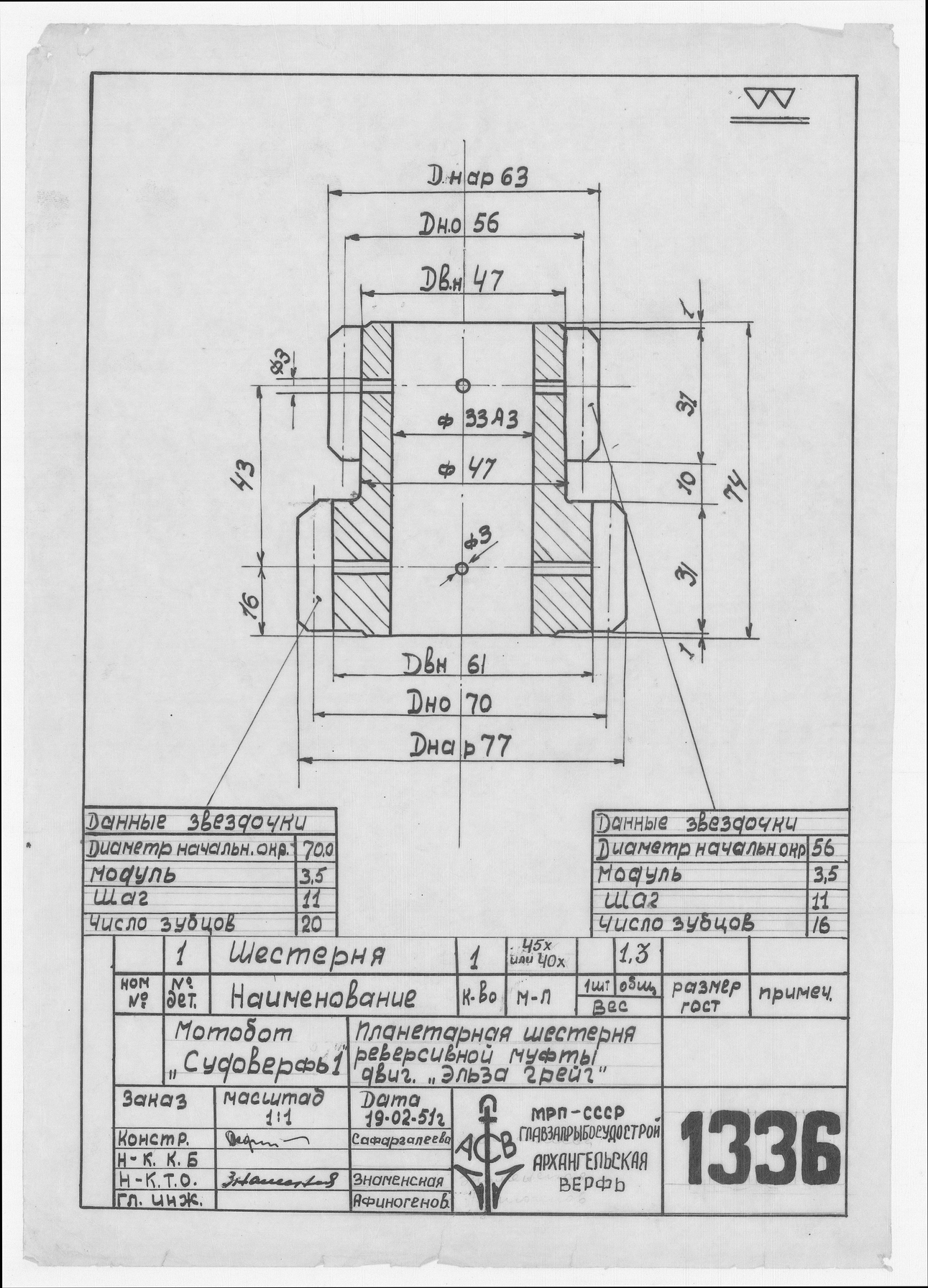 1336_МотоботСудоверфь1_ПланетарнаяШестерняРеверсивнойМуфты_ДвигательЭльзаГрейг_1951