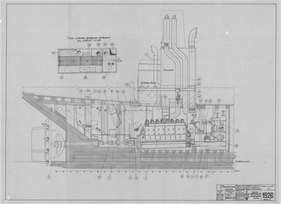 Thumbnail for 1926_2_ЗверобойнаяШхуна_Моторное отделение_ОбщееРасположениеМеханизмов_ПродольныйРазрез_Шахта_1952.pdf