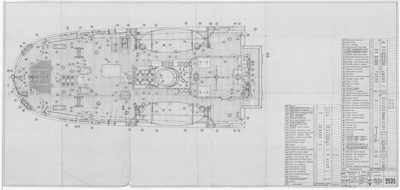 Thumbnail for 2535_ЗверобойнаяШхуна_ПланПалубыЮтаИМостика_ОбщееРасположение_1954