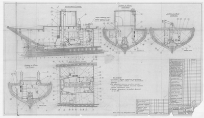 Thumbnail for 738_МотоБотДляМурмана_Двигатель3-Д-6_МашинноеОтделение_Общее Расположение